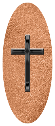 Black Single Cross Shimmer Copper